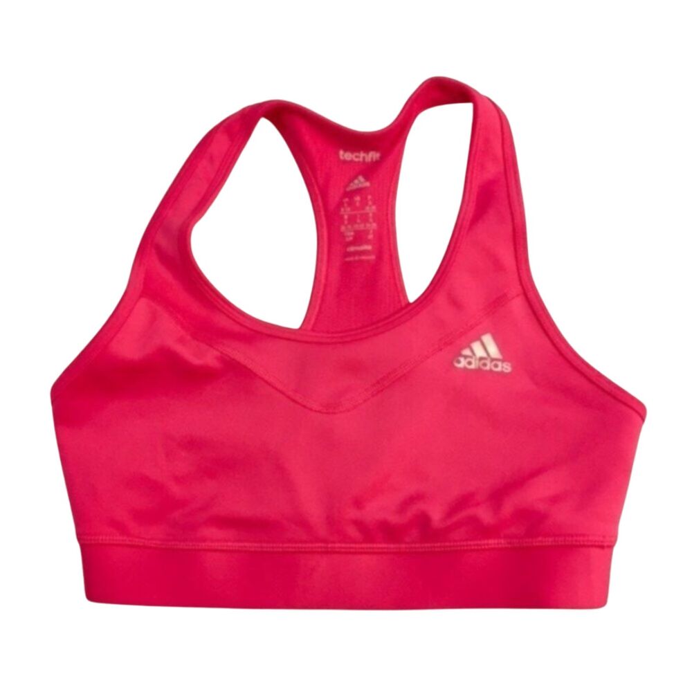 Small Adidas Techfit Climacool Wireless Hot Pink Racerback Sports Work Out Bra